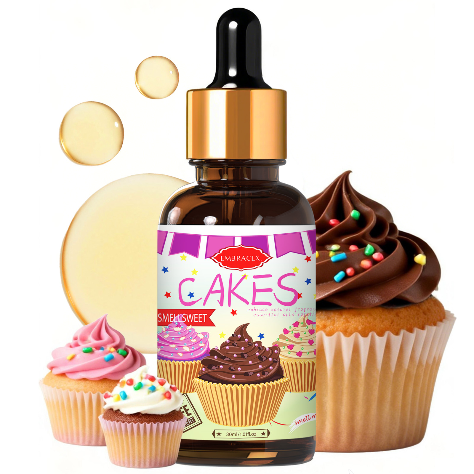 Candle Making Supplies Fragrance Oils - Huile essentielle Cakes de 30ml, fournitures