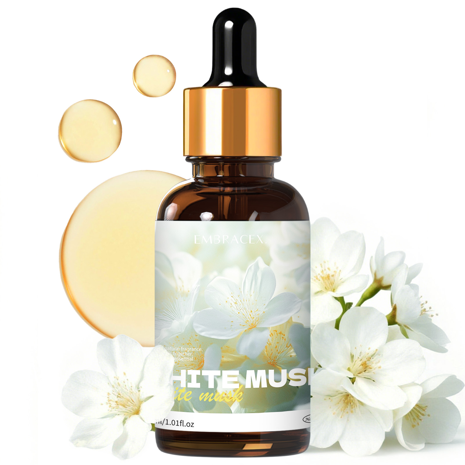 Candle Making Supplies Fragrance Oils - Huile essentielle de musc blanc 30ml,