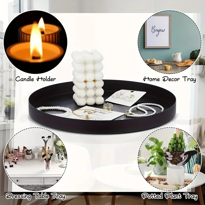 Plateau circulaire ABS noir mo - Candle Holder Supplies avis et prix