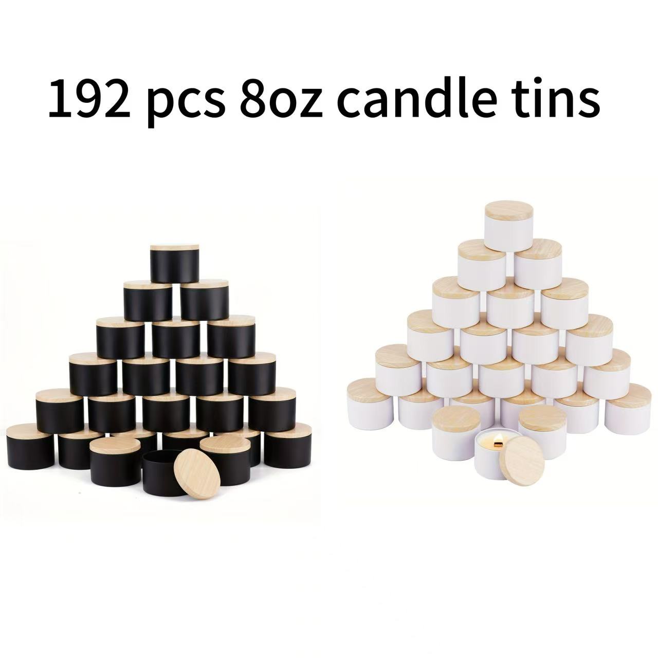 Pot de Bougie Noir/Blanc avec  - Candle Vessel Supplies avis et prix