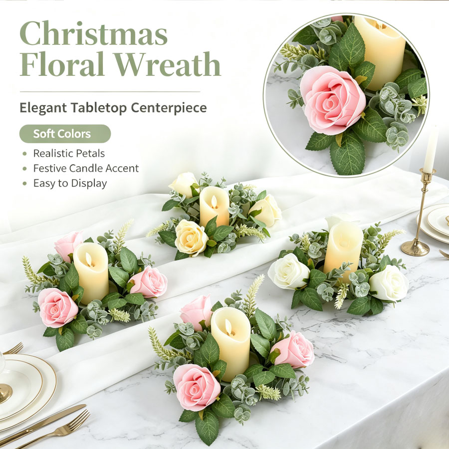 Guirlande florale en forme de  - Candle Holder Supplies avis et prix